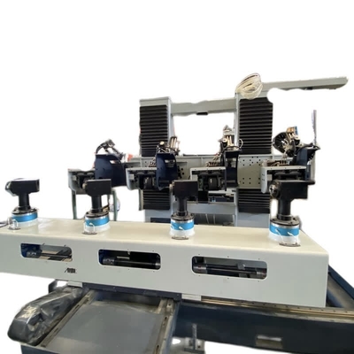 Brass Sanitary Ware Parts Surface Grinding Buffing Machine Dengan Empat Poros