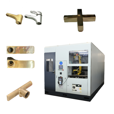 Sistem penggilingan dan polishing otomatis robot untuk pegangan logam Meters Castings Peralatan finishing permukaan