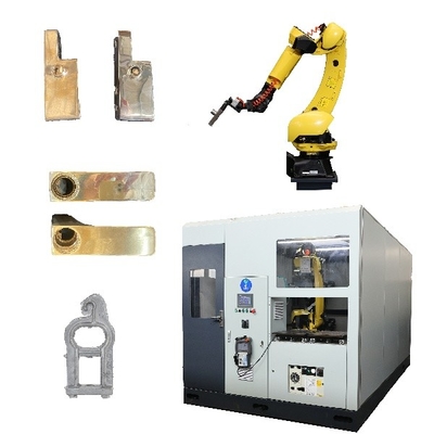 High Precision Auto Robotic Grinding Polishing System Untuk Metal Handles Castings Peralatan Finishing Permukaan