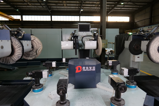 Mesin Poles Robot CNC 6-Axis Multi-Stasiun untuk Penggilingan Logam