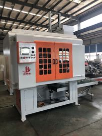 Mesin penembak inti pasir otomatis dengan conveyor untuk katup kuningan dan keran