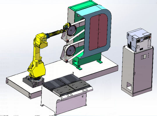 380V Otomatis 6 Axis Robot Grinding Machine Untuk Stainless Steel